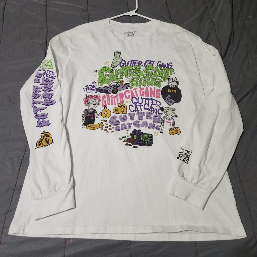 Gutter Cut Gang Miami Longsleeve Shirt Size Xl